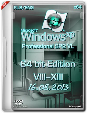 Windows XP Professional x64 Edition SP2 VL SATA AHCI VIII-XIII (2013) Английский + Русский