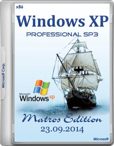 Windows XP SP3 Professional Matros Edition 23.09.2014 (x86) (2014) Русский