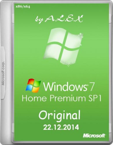 Windows 7 Home Premium SP1 Original by -A.L.E.X.- (x86/x64) (2014) RUS/ENG