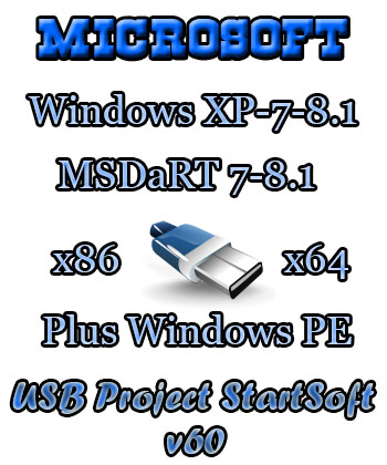 Windows 8.1 - 7 SP1 - Chip XP x86 x64 Plus PE StartSoft 60-2014