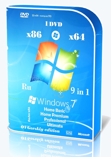 Microsoft Windows 7 SP1 x86/x64 Ru 9 in 1 Origin-Upd 05.2017 by OVGorskiy® 1DVD (2017) Русский