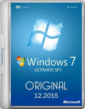 Windows 7 Ultimate SP1 Original 25.12.2015 -A.L.E.X.- (x86/x64) (2015)Русский / Английский