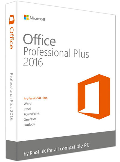 Microsoft Office 2016 Professional Plus + Visio Pro + Project Pro 16.0.4498.1000 RePack by KpoJIuK (2017.04)