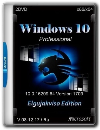 Windows 10 Professional VL (x86/x64) Elgujakviso Edition v.08.12.17 (2017) Русский